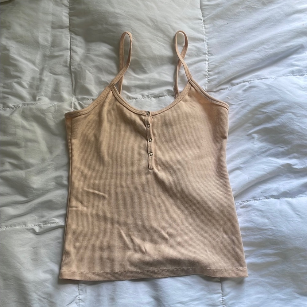 Tan Fitted Sleeveless Camisole